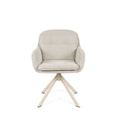 Silla SILVI, en beige, vista frontal