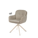 Silla SILVI, en beige y taupe, vista en perspectiva