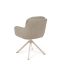 Silla SILVI, en beige y taupe, vista trasera en perspectiva