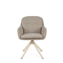 Silla SILVI, en beige y taupe, vista frontal