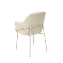 Silla ABIGAIL, en beige, vista trasera en perspectiva