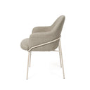 Silla ABIGAIL, en beige y taupe, vista lateral
