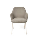 Silla ABIGAIL, en beige y taupe, vista frontal