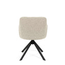 Silla TAIMI, en negra y beige, vista trasera