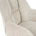 Silla TAIMI, en negra y beige, detalle del acabado