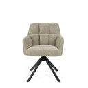 Silla TAIMI, en negra y taupe, vista frontal