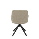 Silla TAIMI, en negra y taupe, vista trasera