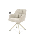 Silla TAIMI, en beige, vista en perspectiva