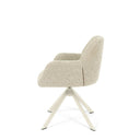Silla TAIMI, en beige, vista lateral