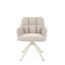 Silla TAIMI, en beige, vista frontal
