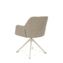 Silla TAIMI, en beige y taupe, vista trasera en perspectiva