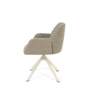 Silla TAIMI, en beige y taupe, vista lateral