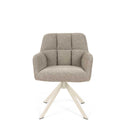 Silla TAIMI, en beige y taupe, vista frontal
