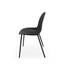 Silla ARWEN, en negro, vista lateral