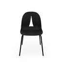 Silla ARWEN, en negro, vista frontal