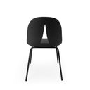 Silla ARWEN, en negro, vista trasera