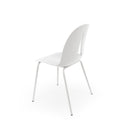 Silla ARWEN, en blanco, vista trasera en perspectiva