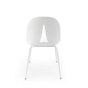 Silla ARWEN, en blanco, vista trasera