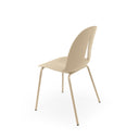 Silla ARWEN, en beige, vista trasera en perspectiva