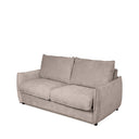 Sofá cama KEIKO, en taupe, vista de tres cuartos