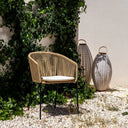 Silla ANDROS natural en PE y acero para interior y exterior