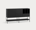 Aparador PLATT de 166 cm con 2 puertas y 1 cajón, en negro – Teulat