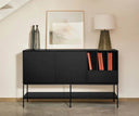 Aparador PLATT de 166 cm con 2 puertas y 1 cajón, en negro – Teulat