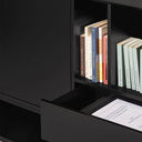 Aparador PLATT de 220 cm con 2 puertas y 4 cajones, en negro – Teulat