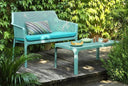 Cojín para sofá Net Bench sobre sofá en salice, en un jardín – Nardi