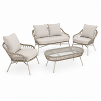 Conjunto SALONICA Sofá + 2 Sillones + Mesa Centro