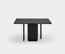Mesa de comedor cuadrada ARQ de 137 cm para 8 personas, en negro – Teulat