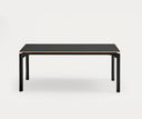 Mesa de comedor NICOLA de 140 o 180 cm para 4 a 8 personas, en negro – Teulat