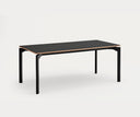 Mesa de comedor NICOLA de 140 o 180 cm para 4 a 8 personas, en negro – Teulat