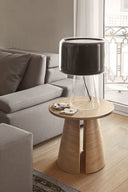 Mesa auxiliar redonda CEP de 50 cm, en roble – Teulat