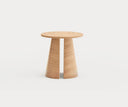 Mesa auxiliar redonda CEP de 50 cm, en roble – Teulat