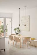 Mesa de comedor ATLAS de 180 cm para 6 a 8 personas, en madera natural – Teulat