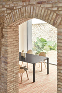 Mesa de comedor ATLAS de 180 cm para 6 a 8 personas, en negro – Teulat