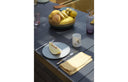 Mesa Rio ALU 210 extensible en antracita puesta para comer, detalle – Nardi