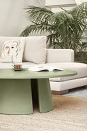 Mesa de centro redonda CEP de 110 cm, en verde – Teulat