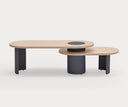 Mesa de centro NORI de 120 cm a dos alturas, en azul – Teulat
