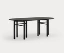 Mesa de comedor ovalada JUNCO de 200 cm para 8 personas, en negro – Teulat