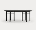 Mesa de comedor ovalada JUNCO de 200 cm para 8 personas, en negro – Teulat
