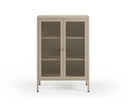 Mueble auxiliar TANA de 70 cm con 2 puertas de rejilla en color arena