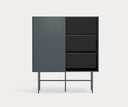 Mueble auxiliar alto NUBE de 120 cm con 1 puerta corredera y 4 cajones – Teulat