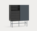 Mueble auxiliar alto NUBE de 120 cm con 1 puerta corredera y 4 cajones – Teulat