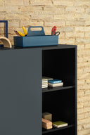 Mueble auxiliar alto NUBE de 120 cm con 1 puerta corredera y 4 cajones – Teulat