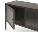 Mueble TV LUNA de 160 cm con 4 puertas de cristal en acabado moca
