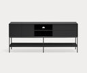 Mueble TV PLATT de 178 cm con 2 puertas y 2 cajones, en negro – Teulat