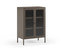 Mueble auxiliar LUNA 70 cm con 2 puertas de cristal