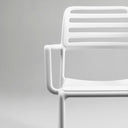 Silla Costa en blanco, detalle del brazo – Nardi